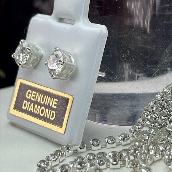 SPECIALDEAL‼️1ct Diamond CERTIFIED studs silver 925 - Picture 12 of 16